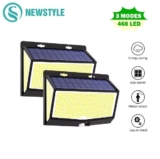 מנורה סולארית חיצונית עם 468 לדים